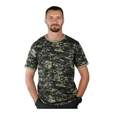 Camiseta Masculina Soldier Camuflada Digital Pântano Bélica