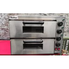 Horno Pizza 2 Cámaras + Pala Pizza 35,5 X 35,5 Cm Incluida