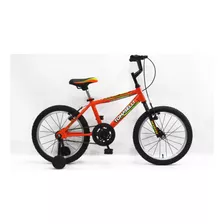 Bicicleta Infantil Tomaselli Kids R16 Frenos V-brakes Color Naranja Con Ruedas De Entrenamiento 