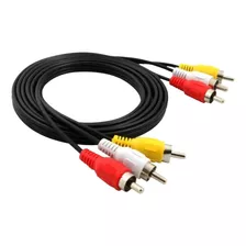 Cable Rca 3x3 Punta Dorada 5 Mts