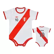 Body Futbol Para Bebé Camiseta Peru Mundial - Pima 