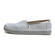 Zapatilla Alpargata Niña Toms - Silver Glimmer