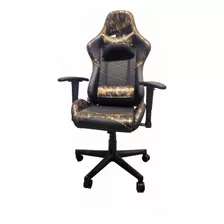 Sillón Gamer Negro Con Camuflado