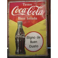 Letrero Antiguo De Coca Cola Grande