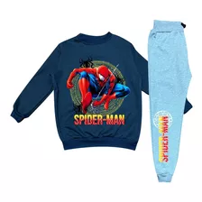 Conjunto Sudadera Spiderman Hombre Araña Para Niños