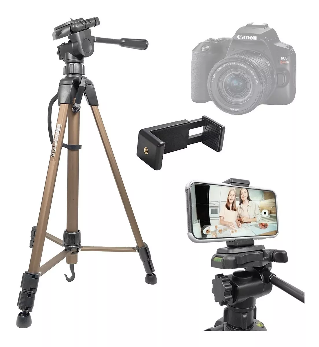 Tripé Para Câmeras E Filmadoras+bolsa- Até 3kg- Temos Loja