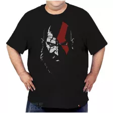 Camiseta Kratos God Of War Grande Plus Size Gamer Nerd Jogo