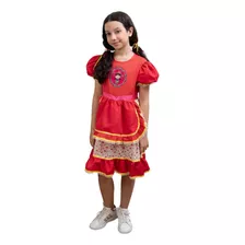 Vestido Moda Junina Infantil Boneca Vermelho Dança Quadrilha