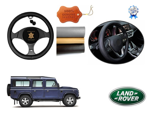 Tapetes 3d Logo Land Rover + Cubre Volante Defender 00 A 19 Foto 2
