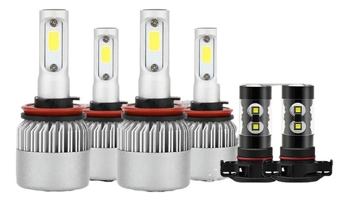 Kit De Faros Led Auto 16000lm 120w For Volkswagen Csp Chips