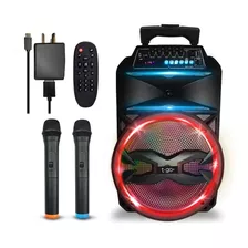 Parlante Karaoke Bluetooth Potente 12'' + 2 Microfonos Bt 