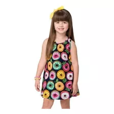 Vestido Meninas Estampado Verão Macio Confortável Kyly