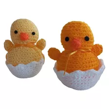 Pollito Con Cascarón Amigurumi Tejido En Crochet