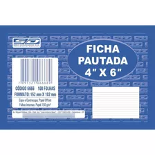 Ficha Pautada 4 X 6 100 Folhas - São Domingos 5 Pacotes