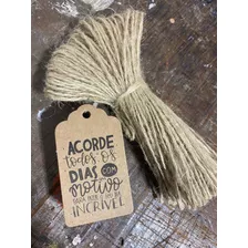 100 Tags Kraft Decorativo 1 Com Cordão De Sisal Grátis