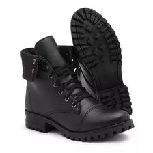 Bota Coturno Feminino Estilo Militar Rockeira Ótimo Preço 