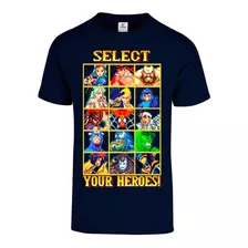 Playera Marvel Vs Capcom Arcade Seleccion Personajes Clash