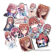 Pack 100 Stickers Miku Nakano (las Quintillizas) + Poster A4