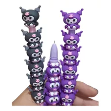 01 Caneta Gel - Sanrio Kuromi Com Varias Cabecinhas