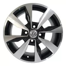 Jogo Roda Aro 15 Vw Gol G2 G3 G4 G5 G6 G7 4x100 + Bicos Cor Preto Diamante G7