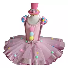 Fantasia Circo Palhacinha Luxo Infantil Roupa De Palhaço 