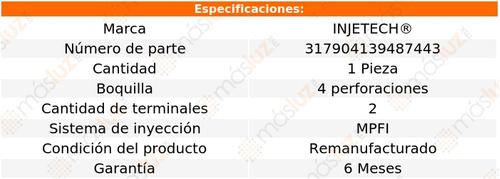 1- Inyector Combustible B2300 4 Cil 2.3l 2001/2003 Injetech Foto 4