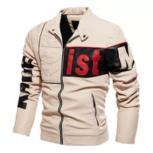 Chaqueta Motera Trendy For Hombre Abrigo Beige