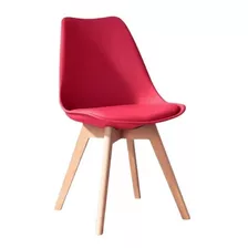 Silla De Comedor Venhouse Tulip Eames, Estructura Color Fucsia, 1 Unidad