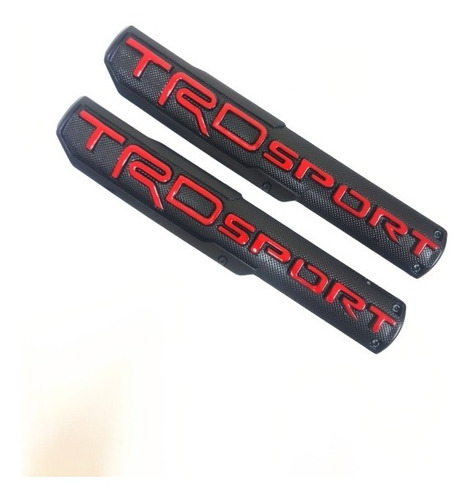 2 Emblemas Toyota Tacoma Tundra 4runner Trd Sport Negro Rojo Foto 2
