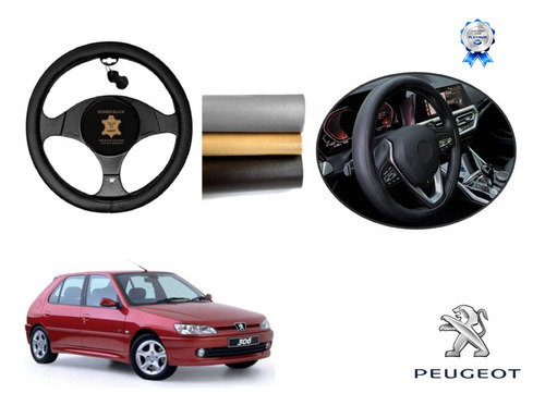 Tapetes 3d Logo Peugeot + Cubre Volante 306 1999 A 2001 2002 Foto 3