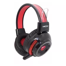 Fone Gamer Com Microfone P2 Headset Preto Led Mox Mogh700 Cor Da Luz Vermelho