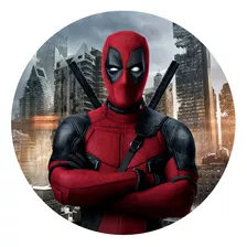 Painel Redondo Deadpool Sublimado 1,50 X 1,50 Veste Fácil