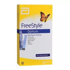 50 Cintas De Glucosa, Glicemia Freestyle Optimum