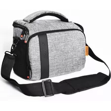 Bolso Funda Para Camara Slr Dslr Fosoto Para Hombro Gris