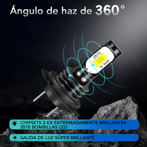 Para Ford Fiesta Mk7 2012-17 Faro Antiniebla De Luz Lateral Foto 3