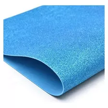 Placa De Eva Glitter 40 X 60cm | Make + Cor Azul-celeste