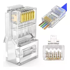 Aowiz Rj45 Cat6 Cat6a Conector De Paso 23awg Extremos De Cab