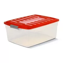 Caja Plástica De 17 Lts C/tapa Y Trabas X 1 Colombraro 