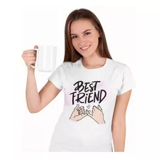 Tshirt Best Melhores Amigas Irmã Presente Confortável Branc