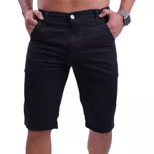 Bermuda De Sarja Masculina Slim Color Alfaiataria Sport Fino