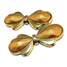 Laço Abs Dourado 6,5x2,8cm Tiara Sandalias Chinelos 50peças