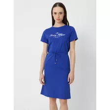 Vestido Con Cintura Ajustable Mujer Tommy Hilfiger Azul