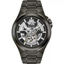 Reloj Bulova Automático Maquina Negro 98a179 En Stock