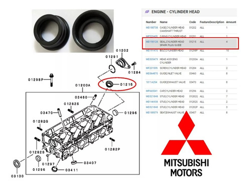 6 Sello Tapa Punteria Mitsubishi Montero Sport 3.0 96/16 Foto 5