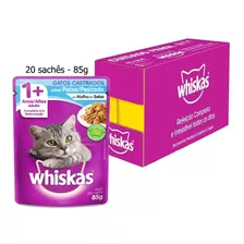 Caixa Alimento Úmido Whiskas Castrados Peixe 85g Ração Gatos