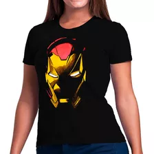 Camiseta Feminina Baby Look Homem De Ferro Herói Vingador