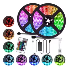 Fita Led 5050 Rgb Colorida 5m Kit Completo C/ Dupla Face Nf