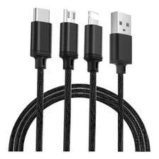 Cabo Remax Gition Series 3 Em 1 Charging Cable Preto Rc-131t