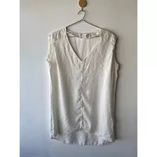 Vestido De Seda Paula Cahen D´anvers Blanco Talle S