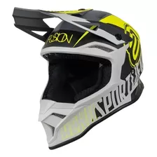 Capacete Asw Fusion 2.0 Dash - Cor Amarelo Fluo Cinza Branco